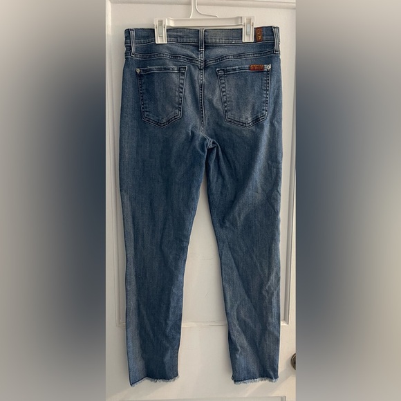 7 For All Mankind ROXANNE ANKLE WITH RAW HEM Size 30 - Picture 2 of 7